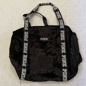 Pink Victoria Secret Black Duffel